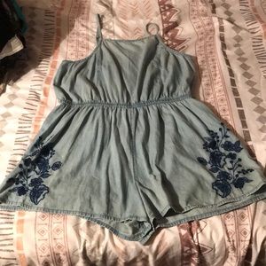Denim romper